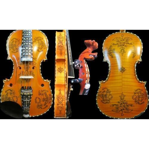 Hand made Norwegian fiddle 4strings 4/4 violin Hardanger fiddle,powerful sound