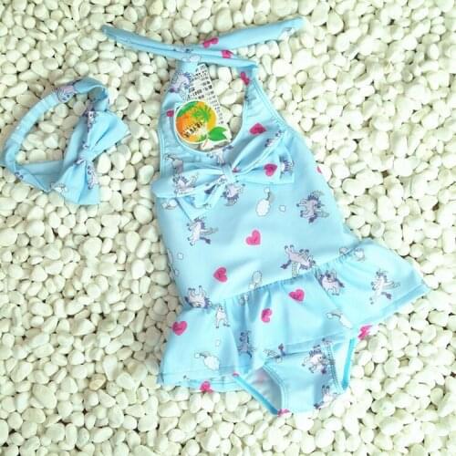 Girls Swimsuit One Piece Swimsuit Bathing Suit Kids Ruffle Style Childrens Swimwear for Girls Bikini-Sets Baby Bath Tub 1-6Y