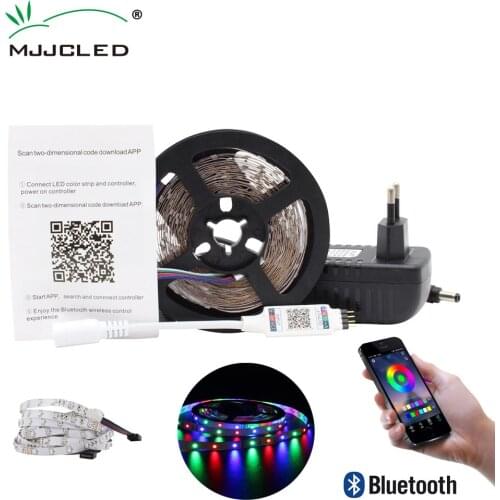 LED Strip Light Bluetooth 5M 10M Smart LED RGB Strip Waterproof 12V Ribbon Flexible Tape Light 2835 RGB Tira LED Stripe TV Light