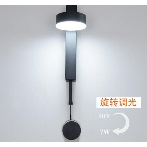 LED wall lamp Nordic Simple7W 9W dimming wall light bedroom living room aisle study reading dimmable Sconce modern wall lamps