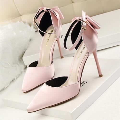 Mary Jane Shoes Luxury Heels Ladies Pumps Women Shoes Stiletto Silk Extreme High Heels Valentine Shoes Ladies High Heels Tacones