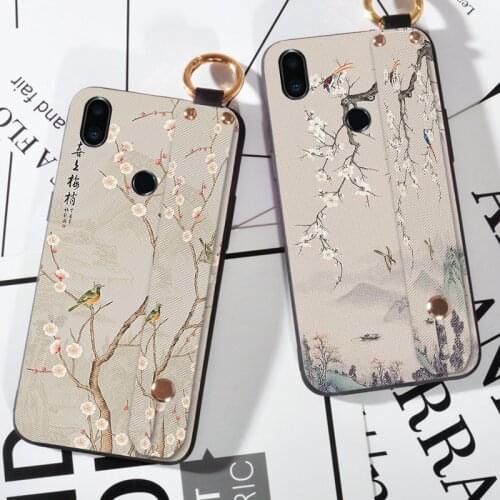 Silicone Wristband Case For Meizu Pro 6 7 Plus Flower Pattern Phone Holder Cover For Meizu M6 M8 M9 Note M6s