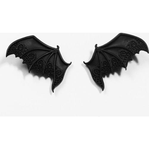 Hair Clips For Women Gothic Vintage Bat Wings Hairpin Alloy Black Silver Mini Hair Clip Hair Accessories Halloween Cosplay Party