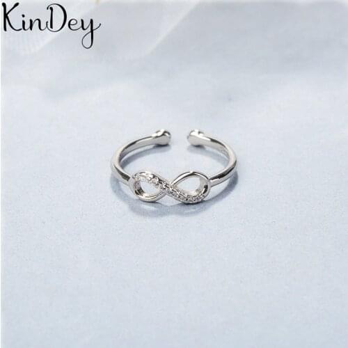 Vintage Silver Color Crystal Cross Rings For Women Jewelry Beautiful Finger Open Rings For Party Birthday Gift