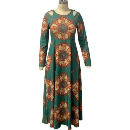 Autumn Summer Dress Women 2020 Casual Plus Size Slim Ball Gown Maxi Dresses Elegant Vintage Sexy Hollow Out Long Party Dress 5XL