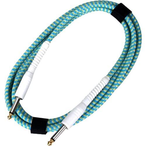 10' Pro Braided Guitar Bass Patch Cable Cord Low Noise Green