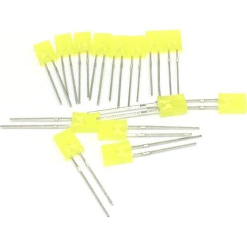 100pcs yellow light-emitting diodes yellow turn yello 2*5*7 Square led