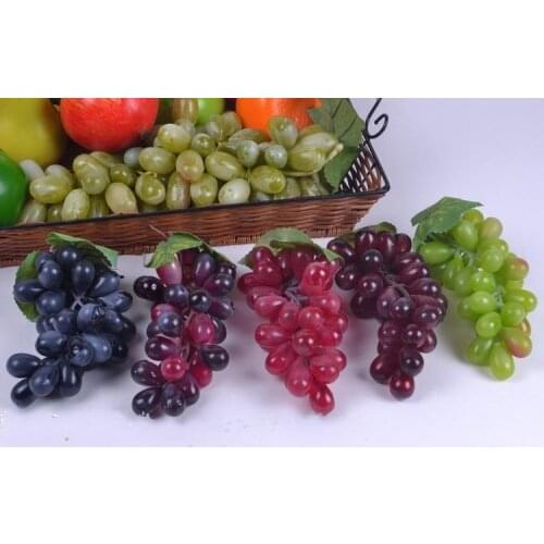 18CM length Simulation Artificial Plastic Grapes fake Fruit Home Restaurant Decorative Photographic Props Child Education Fruit