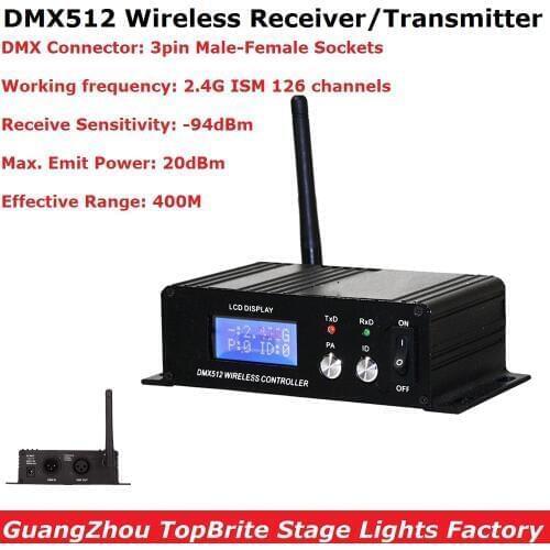 2.4G Wireless Dmx 512 Controller Transmitter Receiver Lcd Display Dmx Controller Repeater Disco Light Led Par Light Controller