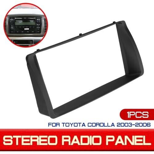 2 Din Car Stereo Radio Audio Dashboard DVD CD Fascia Plate Panel Frame Replacement for Toyota Corolla 2003 2004 2005 2006