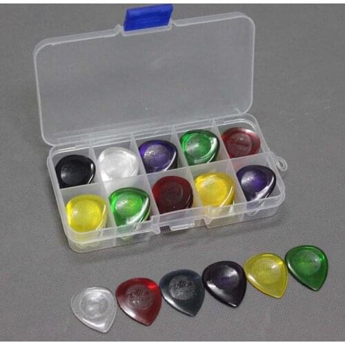 40pcs Durable Clear Large Size Bass Rock Heavy Metal Guitar Picks Plectrum 1.0/2.0/3.0 mm + 10 Grid Case