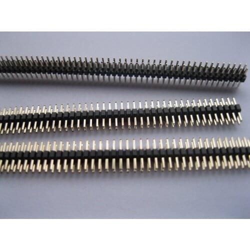 400 pcs Gold Plated Pitch 1.0mm Breakable Male Pin Header 2x50 100pin Double Row Strip