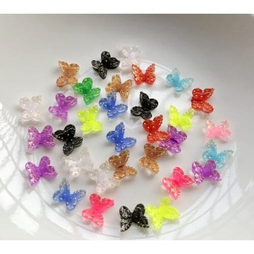 60pcs Mixed colors 3D butterfly nail rhinestones crystal butterfly nail art decorations wedding decoration Jewelry Fittings