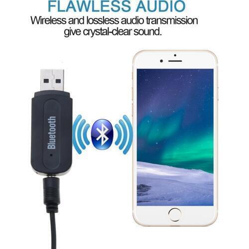 3.5mm jack AUX Bluetooth Audio Receiver Adapter Wireless Music A2DP USB charging for Car Speaker Player Car Radio MP3 Player