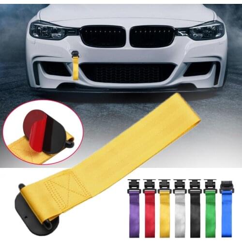 ABS Plastic Towing Rope High Strength Nylon Trailer Tow Ropes Racing Car Universal Tow Eye Strap Tow Strap Bumper Trailer 27cm