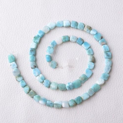 5-6mm Natural Larimar Nugget Stone Beads 15" Strands