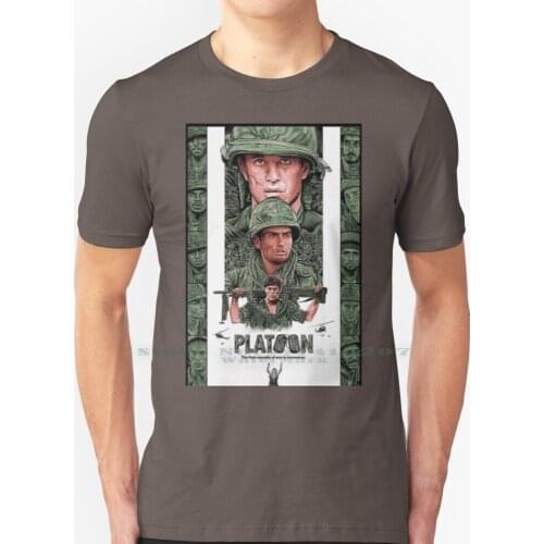 Platoon T Shirt 100% Pure Cotton Platoon War Movie Vietnam Old 80s Nostalgia Oliver Stone Vientam War The Platoon