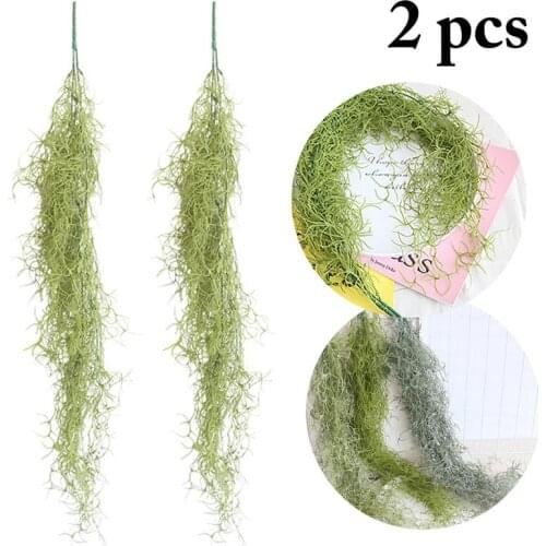 2Pcs Simulation Flower Vine Plant Vine Artificial Lifelike Fake Plant Hanging Vine For Home Wedding Decor Photography Props