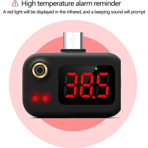 USB Intelligent Thermometer Smart Cell Phone Non-contact Thermometer Digital Infrared Thermometer with Type-C Joint Outdoor