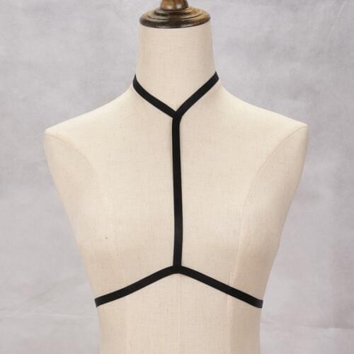 JLX.HARNESS Handmade Harness Bra / Cupless Bra / Open Chest Bra / 90s Fetish Wear / Harajuku Bodysuit / Body Harness O0398