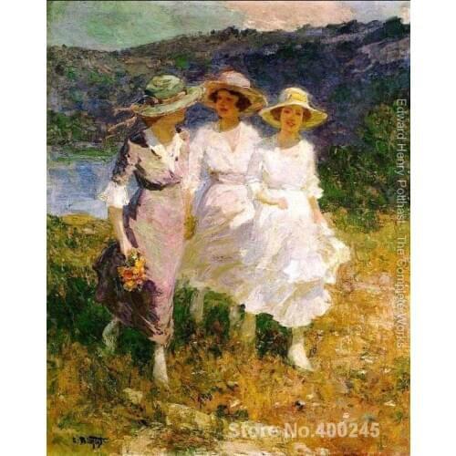 Walking in the Hills Edward Henry Potthast painting for bedroom decoration High quality