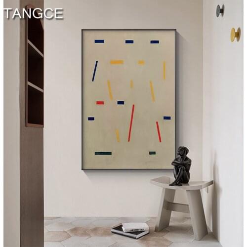 Nordic Colorful Pictures Color Block Canvas Poster Print Abstract Wall Art for Living Room Dining Room Bedroom Modern Home Decor