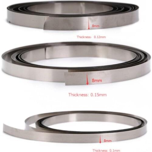 2M 8mm X 0.1/0.12/0.15 Nickel Plated Steel Strip Tape For Li 18650 Battery Spot Welding Compatible For Spot Welder Machine