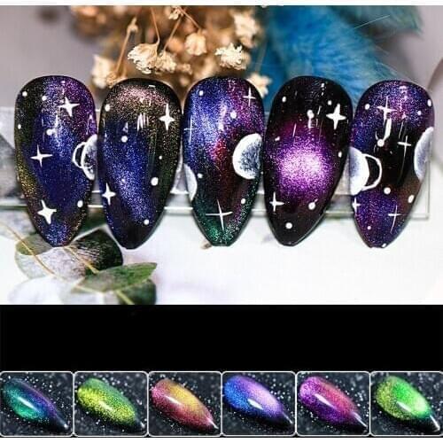 DIY Cat Eye magnetic Nail Polish Art Super Galaxy Magic Color Nail Glue Non-toxic Long Lasting Shiny Acrylic Nail Accessories