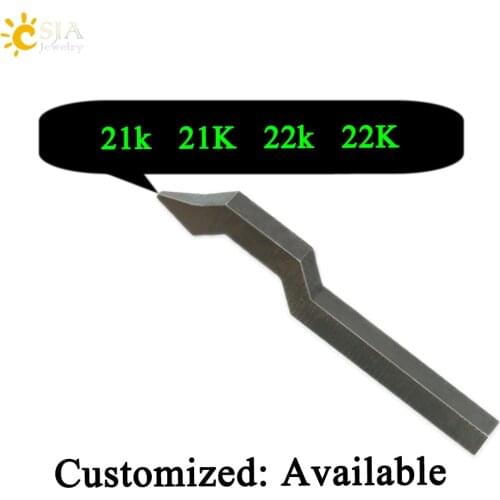 CSJA 21k 21K 22k 22K Customizable Metal Steel Punch for Inside Ring Bracelet Buckle Jewelry Tool Jewellery Mark Stamp Mold E236