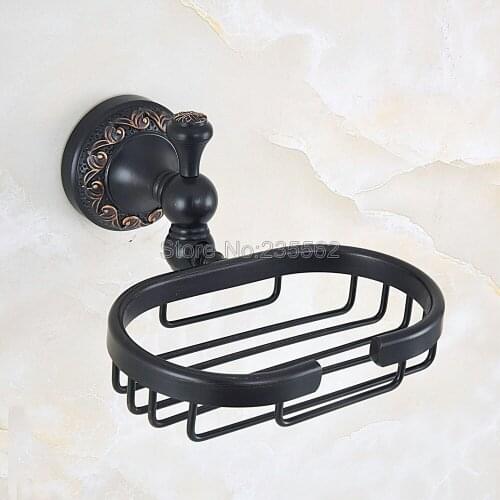 Wall Mounted Soap Dishes Black Oil Rubbed Brass Soap Holder Soap Basket Bathroom Accessories Bath Hardware Lba455