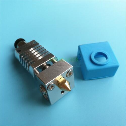 New Silver Assembled MK8 Extruder Hot End Kit 0.4mm Nozzle 1.75mm For Creality CR-10 / Ender-3 / Tornado 3D printer
