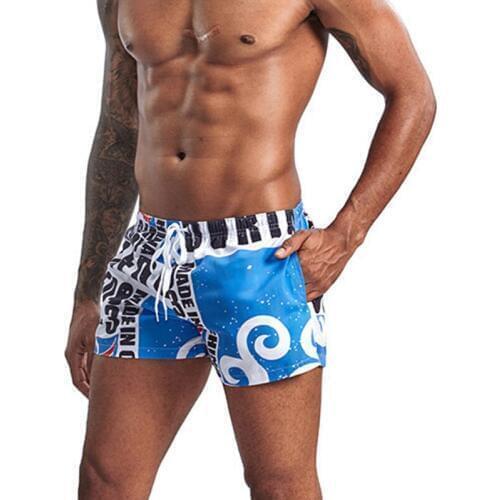 Newest Mens Letters Printed Board Shorts Blue Surfing Short Quick Dry Beach Pants Drawstring Swim Boxes Running Gym Shorts
