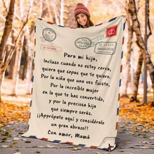 Premium Blanket to My Daughter/Son Durable High Quality Comfortable Flannel Blanket for Home SAL99