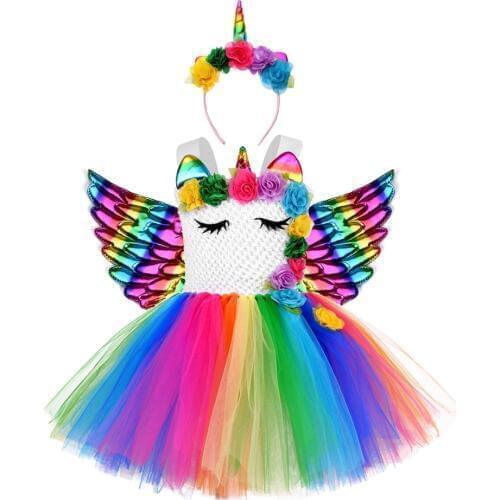Sequin Top Unicorn Girl Dress Sleeveless Teenager Dresses for 12 Years Princess Girls Unicorn Party Dress Kids Summer Outfits