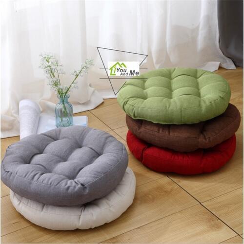 45cm Round Shape Cotton Linen Cushion Pad Yoga Mat Tatami Floor Window Chair Seat Mat