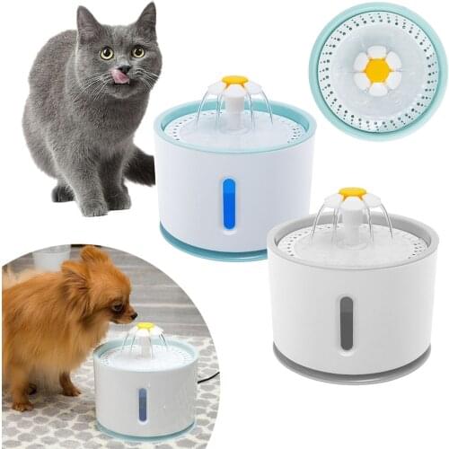 Cat Water Fountain Pump LED Light Chargable Automatic Drinking Fountain For Cats Dog Bird Drinker For Cats Pet Water Dispenser