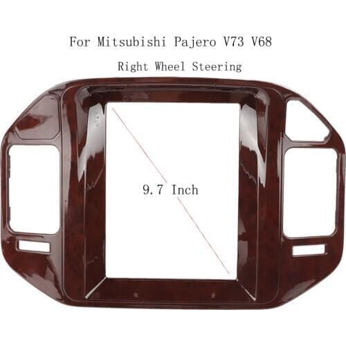 New Redwood ABS Trim Fascia Frame For Mitsubishi PAJERO V73 V68 Refit Car Android 9.7"Radio Navigation DVD Mounted Dashboard