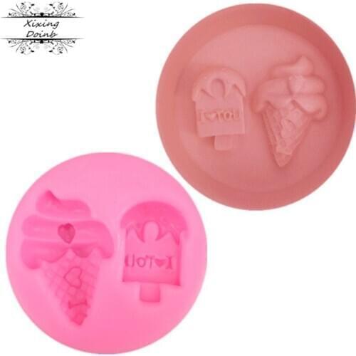 DIY popsicle ice cream shape cake decoration mold fudge chocolate silicone mold candy dessert tool