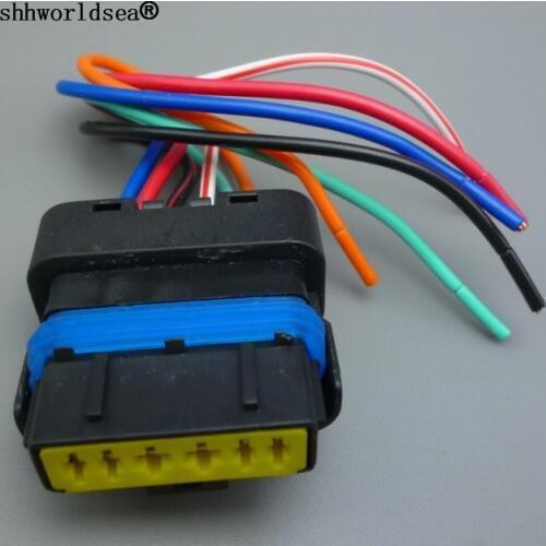 Shhworldsea 100pcs Female 6Pin 6Way Waterproof Electrical Wire Connector Plug Auto
