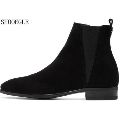 Мужские ботинки челси SHOOEGLE China At AliExpress