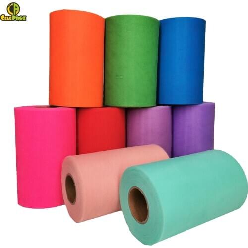 15cm 100Yards Tulle Roll 6inch Mesh for DIY Baby Girl Shower Tutu Skirt Wedding Birthday Event Party Table Decoration Supplies