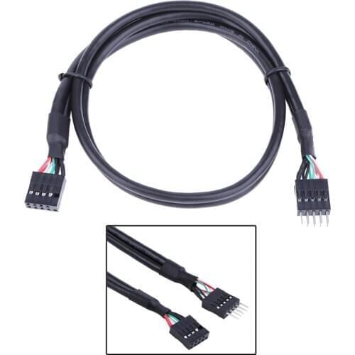 50cm/19.68'' USB 2.0 9 Pin Male to 9 Pin Female Adapter Extension Cable USB2.0 9Pin M/F Multiplier Extension Cord Wire Line