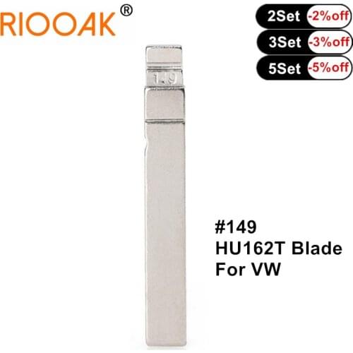 5pcs Metal Replacement Uncut Flip Universal Remote Car Key Blade HU162T #149 for VW MQB for VVDI Xhorse Remote/KD Remotes