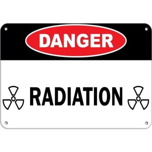 Vintage Retro Metal Sign ,Danger Radiation,Vintage Tin Sign Art Decor for Coffee Office Pool Yard Public