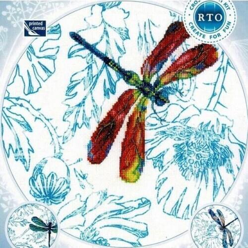 Customize Embroidery Dance of Dragonflies 1 Counted Cross Stitch Kits Birds with 100% Cotton Floss &Free Shipping for Wall Decor