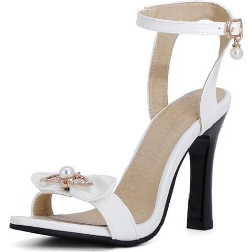 ZJVI women 2021 fashion open toe summer sandals thin high heels woman black white shoes ladies sandal wedding work shoe big size