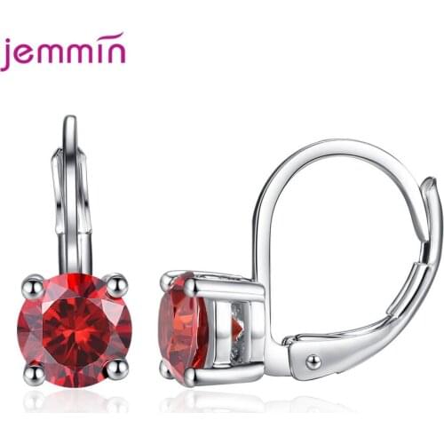 New 2021 Arrivals Korean Trend Women 925 Sterling Silver Drop Earrings Crystal CZ Bling Girls Christmas Gift Wedding Jewelry