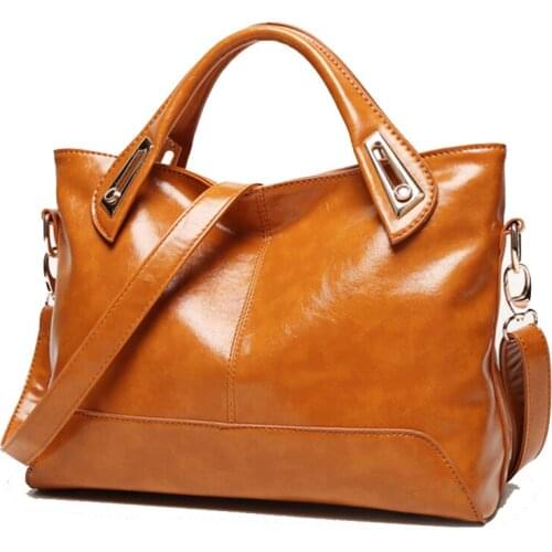 Women Handbags Shoulder Bags Oil Wax Leather Designer Purses Fashion brand women bags Clutches Messenger Crossbody Bag