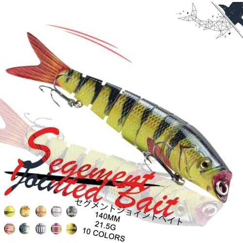 1PCS 140MM 21.5G 6 Jointed Bait Minnow Sinking Wobblers Hard Bait Swimbait Fishing Lures Trout Bait Bass Fishing Tackle