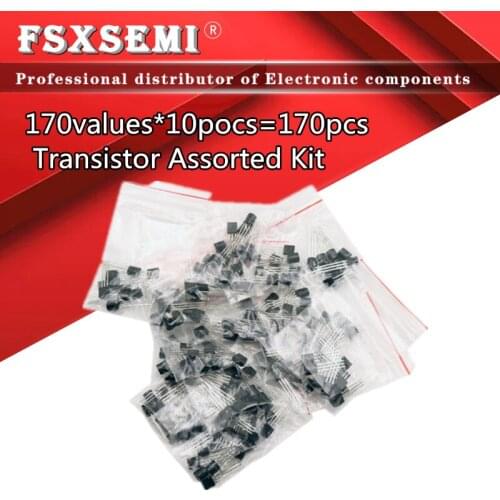 17values*10pcs Transistor Kit S9012 S9013 S9014 9015 9018 A1015 C1815 A42 A92 2N5401 2N5551 A733 C945 S8050 S8550 2N3906 2N3904